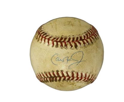 Cal Ripken Jr. Signed and Game-Used Baseball from Record-Breaking 2,131st Game (PSA)